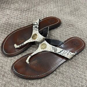 Tory Burch Snakeskin Sandals Size 8